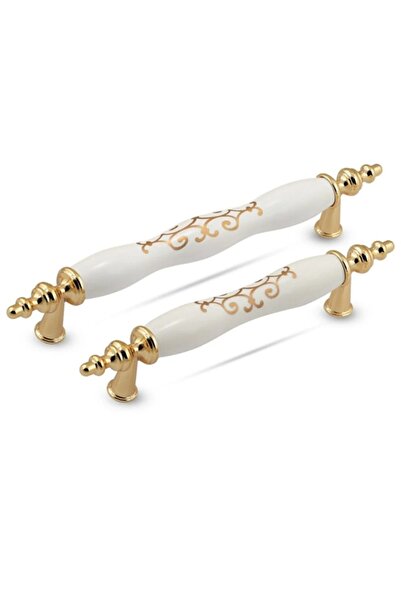 STR MOBAKS Str Gold Osmanlı 128 Mm Polimer Dolap Mutfak Çekmece Vestiyer Kulpları (5 ADET)