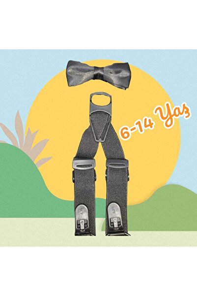 Trenderrs Детские брюки для мальчиков с підтяжками та метеликом, комплект із ...