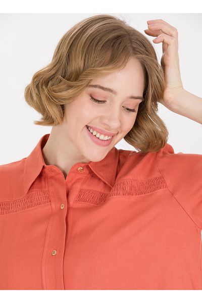 U.S. Polo Assn. Red Shirt Collar Women's Shirt - Sway-t