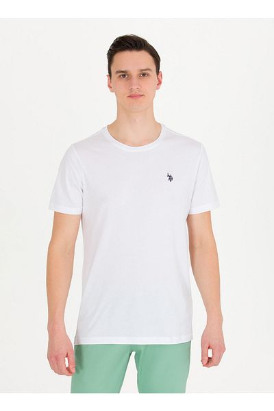 U.S. Polo Assn. Ανδρικό T-shirt Crew Neck White Ts01ıy023