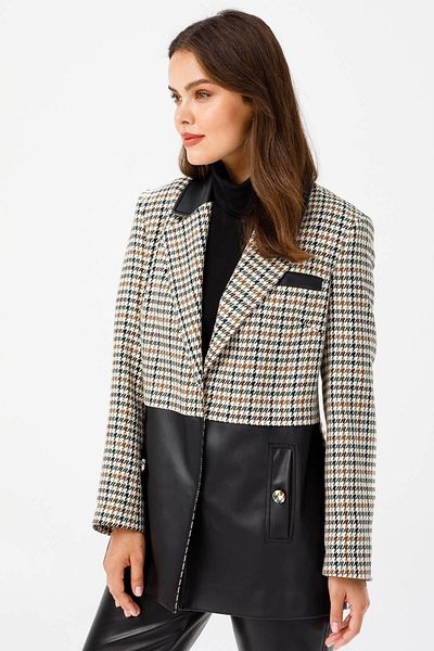 Moda İlgi Modailgi Mono Collar Δερμάτινο Λεπτομερές Μπουφάν Κανέλα