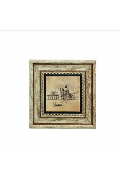 BAKSEPETE Venetian Image Printed Natural Stone Painting 20Cmx20Cm Krg-050
