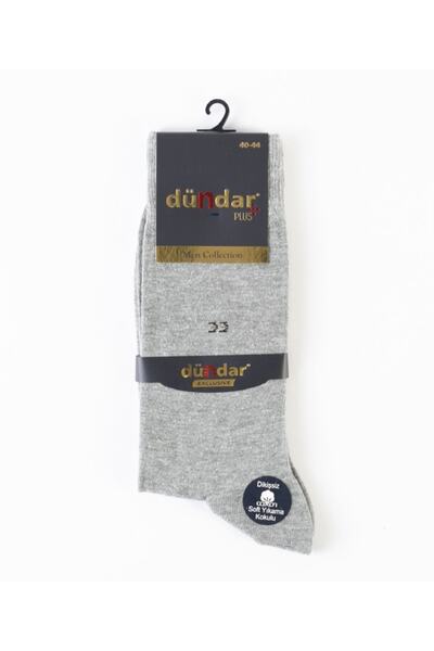 Dündar Erkek 12 Li Paket Pamuk Lycra 4 Mevsim Gri Çorap