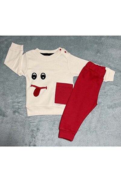 almini New Season 2 Piece Cute Filled Men's Set with Side Pockets