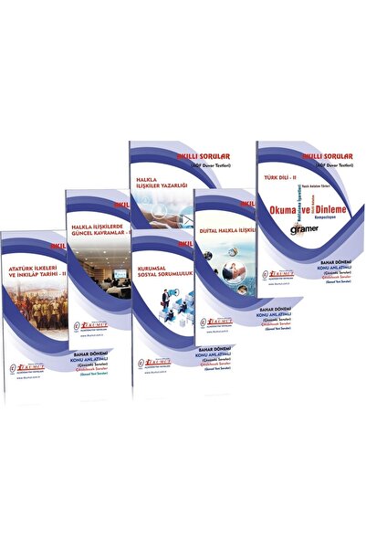 İlkumut Yayınları Aöf Açık Öğ. Halkla Ilişkiler Ve Tanıtım 2 Sınıf 4 Dönem (bahar) Konu Anlatımlı Soru Bankası Set