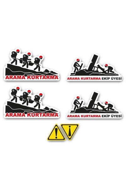 Redline Grafik Arama Kurtarma Kask Sticker Set