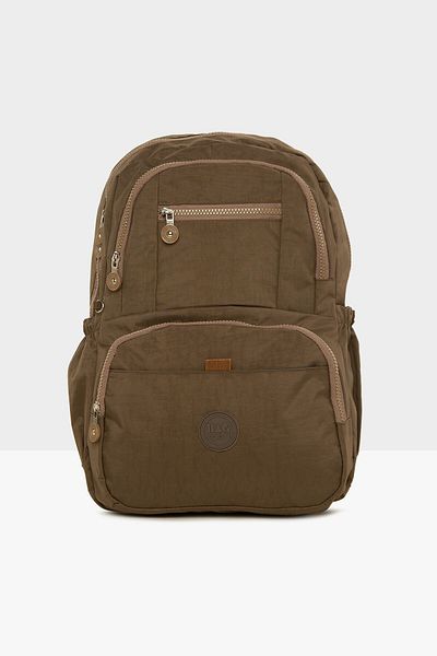 Bagmori Mink Women's Seating Multi-Pocket Parachute Backpack with Logo M000007913