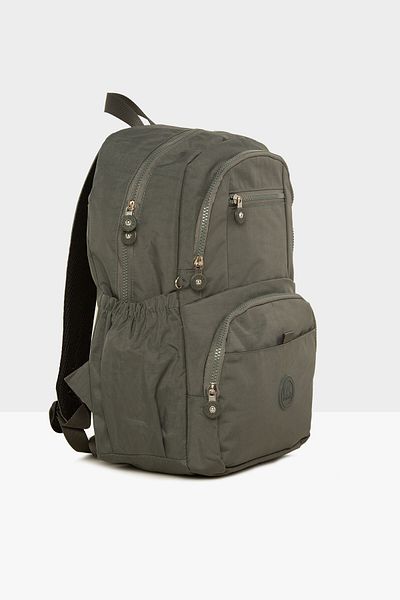 Bagmori Gray Women's Multi-Pocket Logo Parachute Backpack M000007913