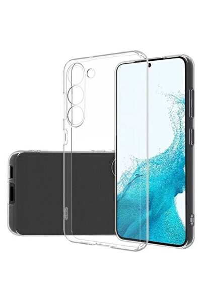 Case 4U Samsung Galaxy S23 Uyumlu Kılıf Kamera Korumalı Süper Silikon Arka Kapak Şeffaf