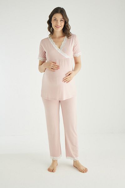 Miss Dünya Lissa Maternity and Pregnant Pajamas Set Suitable for Breastfeeding