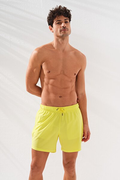 Pierre Cardin Plain Woven Men's Shorts Yellow231360