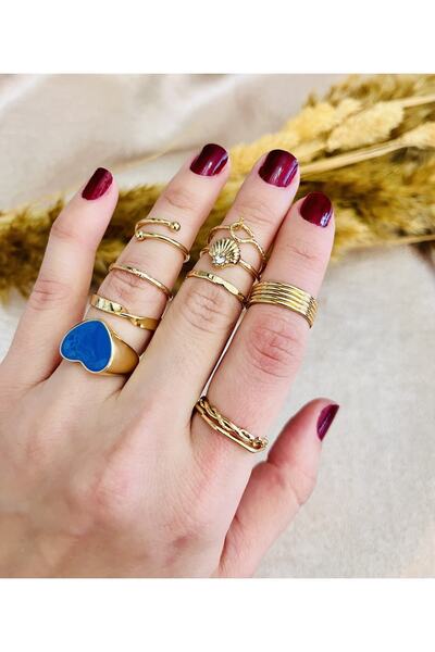 Markiz Takı Brand 10-Piece Ring Set