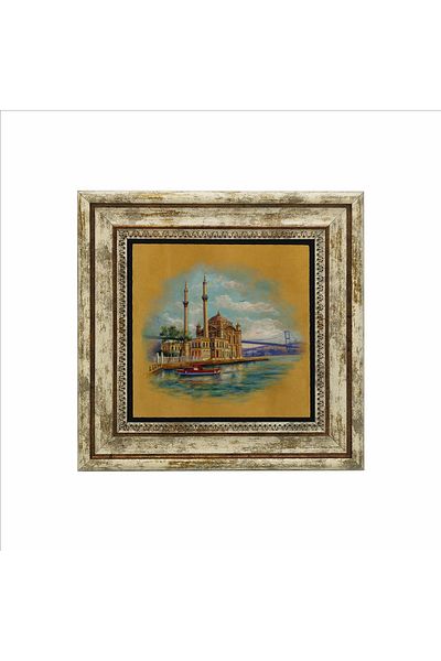 Sadrazam Moscheea Ortaköy Imprimată Pictură Naturală 25cmx25cm Krt-036