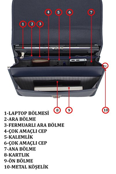 Case Club Сумка для документів з замком, синя, 15,6 дюймів, з ременем через плече