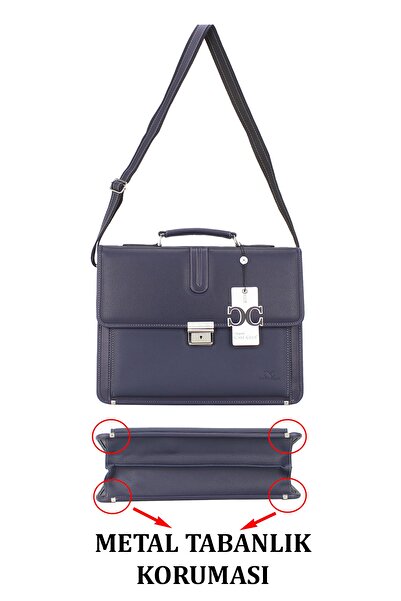 Case Club Сумка для документів з замком, синя, 15,6 дюймів, з ременем через плече