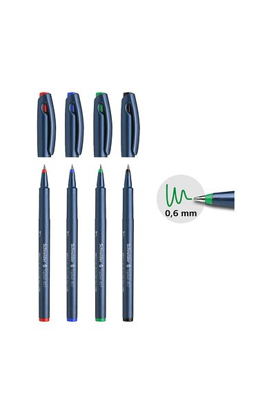 SCHNEIDER Topball 857 Roller Pen 0.6 Tip Set of 4