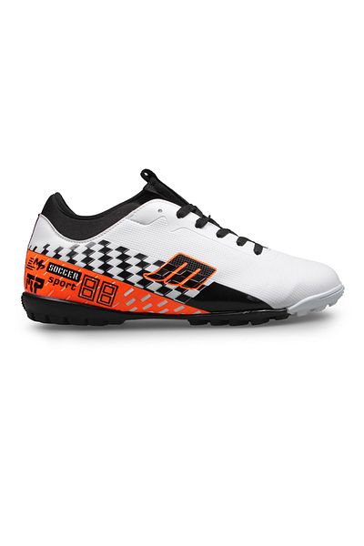 M.P. Astroturf Football Shoes White Orange