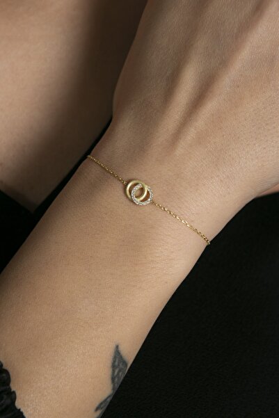 Elika Silver Kadın Iç Içe Halka Model 925 Ayar Gümüş Bileklik