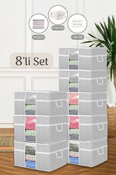 Meleni Home 8-dijelna mega velika torba za skladištenje popluna sa prozorom -...