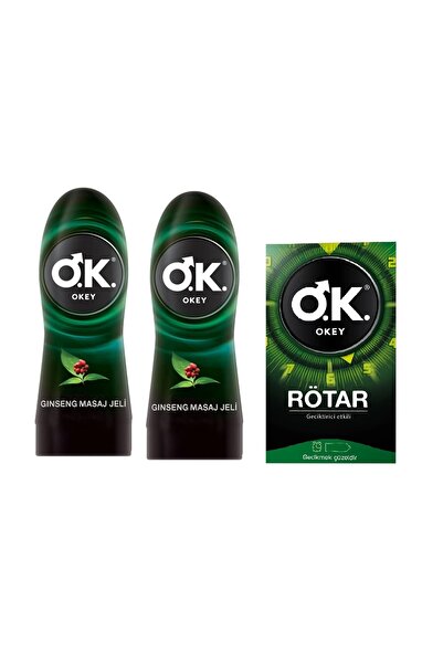 Okey Ginseng Özlü Kayganlaştırıcı Ve Masaj Jeli 2 Adet 200ml + Rötar Prezerva...