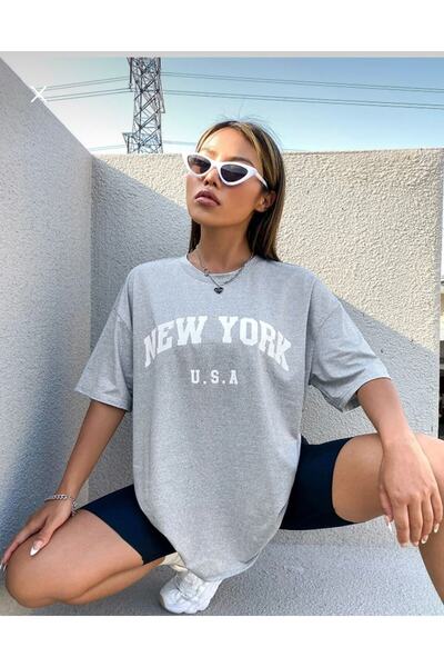 AFROGİYİM Γυναικείο μπλουζάκι New York U.S