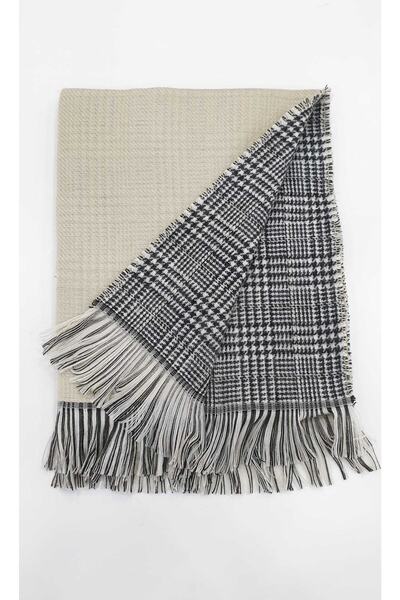 LadyColor Σάλι ώμου με καρό κασκόλ διπλής όψης