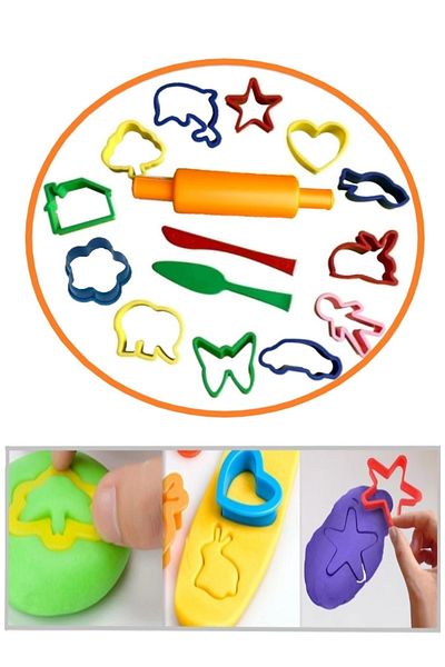 Hyd 4-Piece Play Dough and Play Dough Mold Set