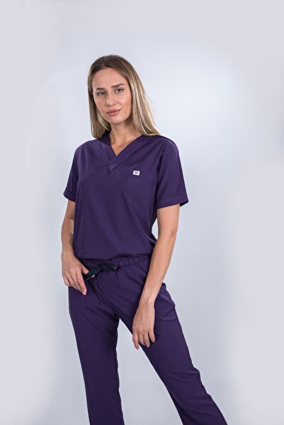 monotıp Soft Likralı Cerrahi Takım Forma,unısex,takma Kol Lacivert