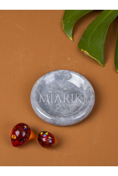 MIARIK DESIGN & DEKORASYON Mermer Oval Katı Sabunluk Takılık