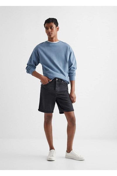 Mango Teen Black Plus Size Shorts & Bermudas for Kids