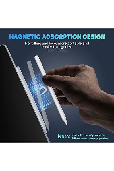 m.tk moveteck Ipad Air 5.nesil Eğime Duyarlı Palm Rejection Magnetik Şarj Olabilen Avuç Içi Red Özellikli Kalem