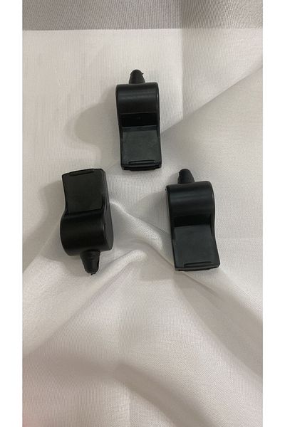 sema aksesuar 3 Pieces Black Earthquake Whistle - Plastic Earthquake Whistle - Whistle