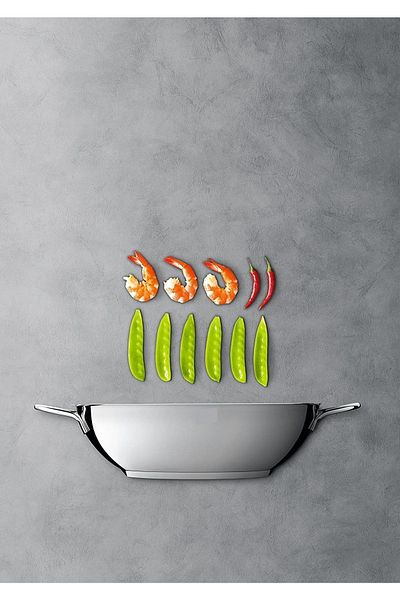Altınbaşak Steel Pan 30 Cm Double Handle Induction Compatible
