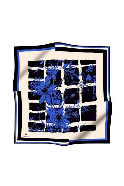 Vissona Γυναικείο Twill Μεταξωτό Φουλάρι Saks - Μαύρο