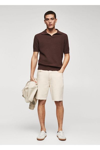 MANGO Man Denim-Bermudashorts mit normaler Passform