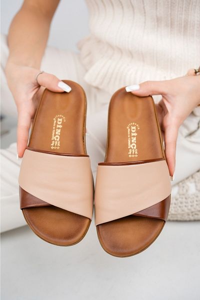 AYS SHOES شبشب نسائي من الجلد المدعوم من Ays Heel Spur