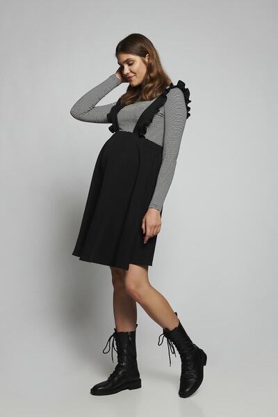 LYN MAMA Μαύρη φούστα εγκυμοσύνης Scarlett Salopet