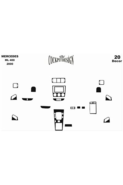 meriç cockpit design ميريتش ®   مرسيدس Ml 400 تنجيد توربيدو امامي اسود لامع 2...