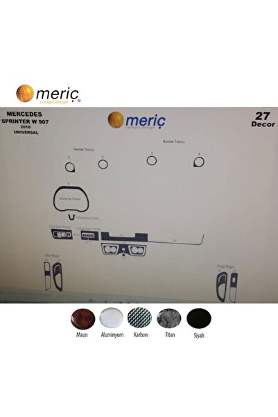 meriç cockpit design ميريتش ®   مرسيدس سبرينتر W907 توربيدو امامي مطلي ماهوجن...