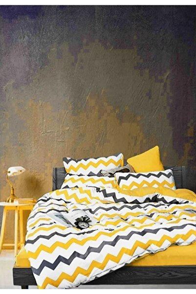 Mert Collection Çarşı Husă de pilota cu model dublu în zig-zag 2 fețe de pernă