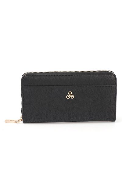 Ysmn Multi-Compartment Women's Wallet & Card Holder with Plenty of Eyelets and Zipper Black Yc100004srl
