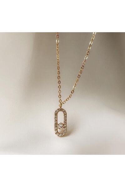 HS Jewels Gold Dikey Messika Kolye