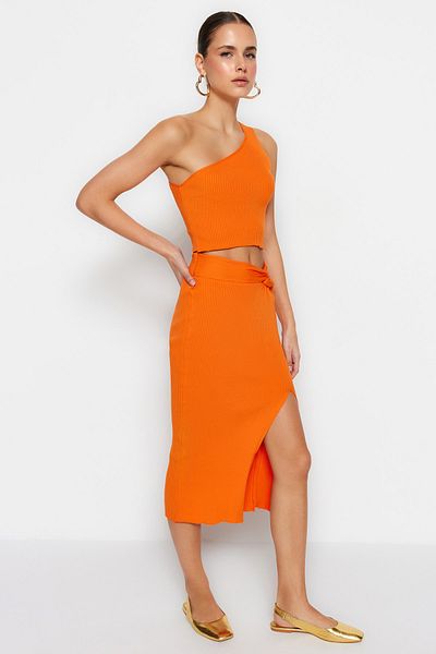 Trendyol Collection Orange Crop kötöttáru felső és alsó készlet TWOSS23AU00050