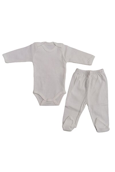 bebedino Long Sleeve Baby Bodysuit with Snaps and Plain Color Bottom Bodysuit...