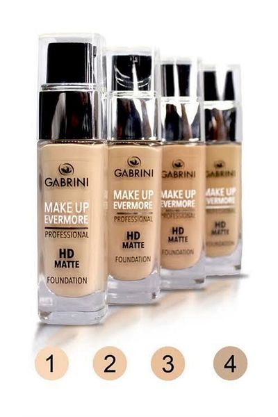 VİYATONEXPRESS كريم أساس Gabrini Professional HD Matte - كريم أساس غير لامع رقم 3