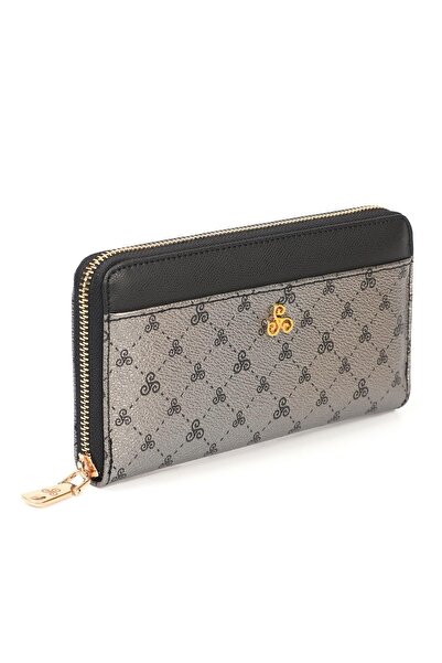 Ysmn Γυναικείο πορτοφόλι με πολλά διαμερίσματα, πολλά διαμερίσματα με φερμουάρ & θήκη για κάρτες με λογότυπο Yc100004slg