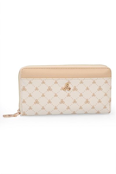 Ysmn Multi-Compartment Women's Wallet with Plenty of Eyelets and Zipper & Card Holder with Logo Yc100004slg