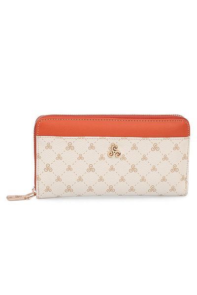 Ysmn Multi-Compartment Women's Wallet with Plenty of Eyelets and Zipper & Card Holder with Logo Yc100004slg