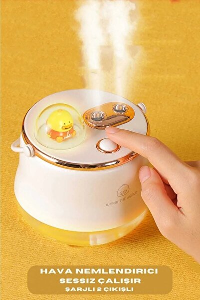 TG Hava Nemlendirici Ultrasonik Led Işık 2'li Çıkış Büyük Boy Aromatik Hava Nemlendirici 1000ml 1 Litre