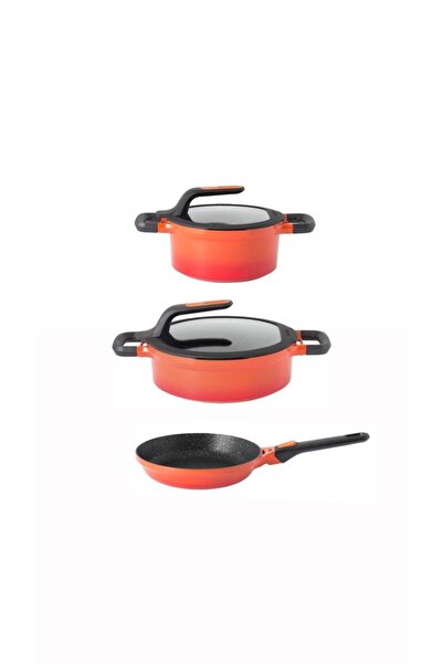 Berghoff Gem Stay-cool Orange 5 Piece Set 24drn28sığ28tava